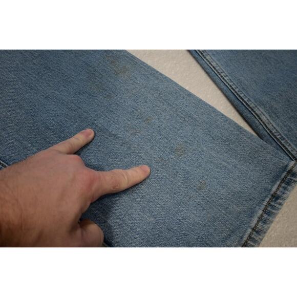 Levi's 505 Regular Fit Straight Stretch Denim Blue Jeans Mens Size 34 x 32 - Picture 5 of 8